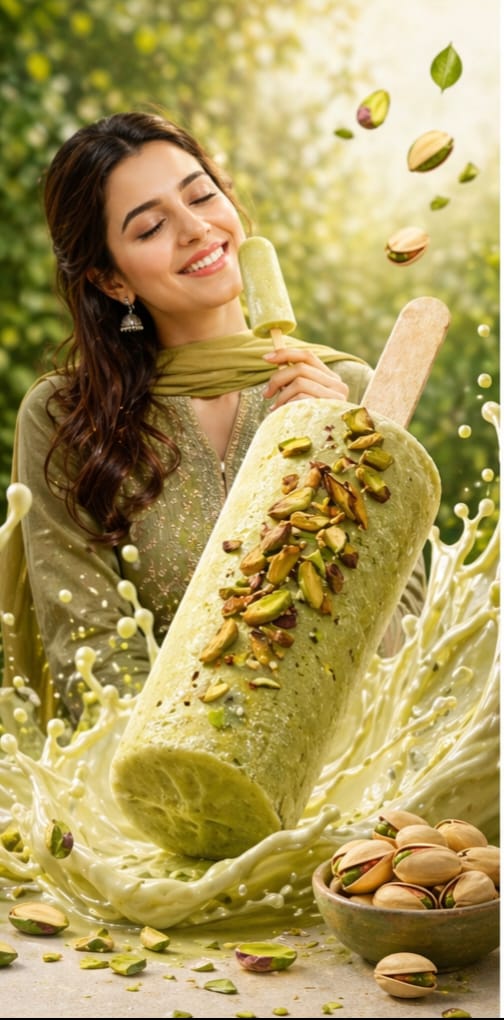 Pistachio Kulfi with Stevia